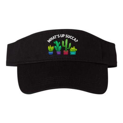 Funny WhatS Up Succa Succulent Cactus Plant Lover Valucap Bio-Washed Visor