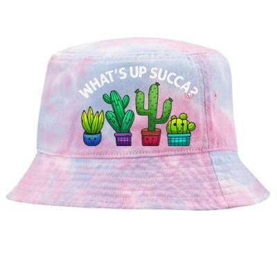 Funny WhatS Up Succa Succulent Cactus Plant Lover Tie-Dyed Bucket Hat