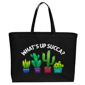 Funny WhatS Up Succa Succulent Cactus Plant Lover Cotton Canvas Jumbo Tote