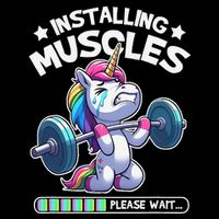 Fitness Weightlifting Unicorn Gym Workout Weight Training Drawstring Bag