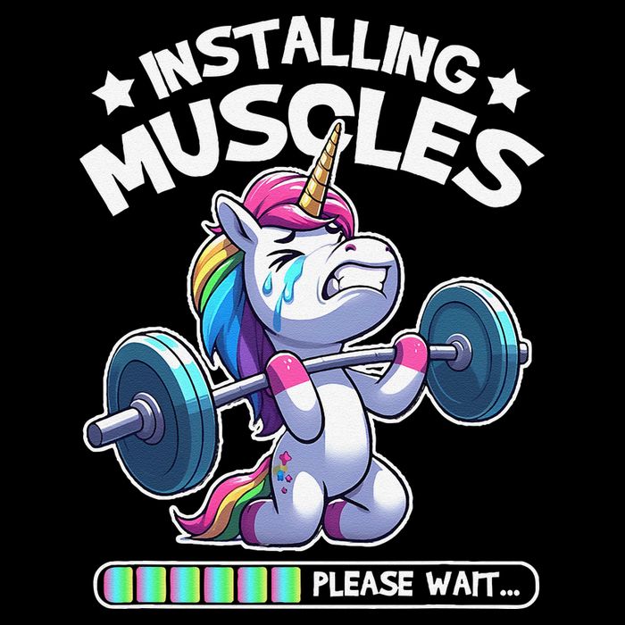 Fitness Weightlifting Unicorn Gym Workout Weight Training Drawstring Bag