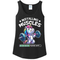 Fitness Weightlifting Unicorn Gym Workout Weight Training Ladies Essential Tank