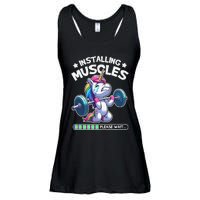 Fitness Weightlifting Unicorn Gym Workout Weight Training Ladies Essential Flowy Tank