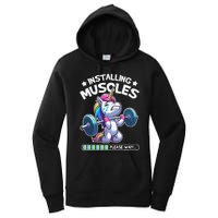 Fitness Weightlifting Unicorn Gym Workout Weight Training Women's Pullover Hoodie