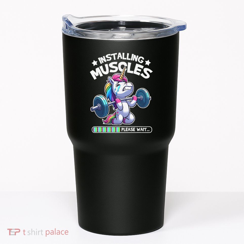 Fitness Weightlifting Unicorn Gym Workout Weight Training Tumbler