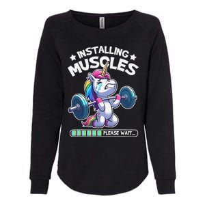 Fitness Weightlifting Unicorn Gym Workout Weight Training Womens California Wash Sweatshirt