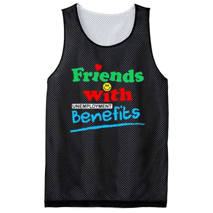 Friends With Unemployment Benefits Mesh Reversible Basketball Jersey Tank