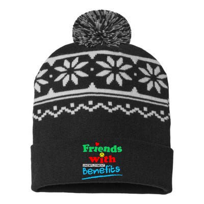 Friends With Unemployment Benefits USA-Made Snowflake Beanie