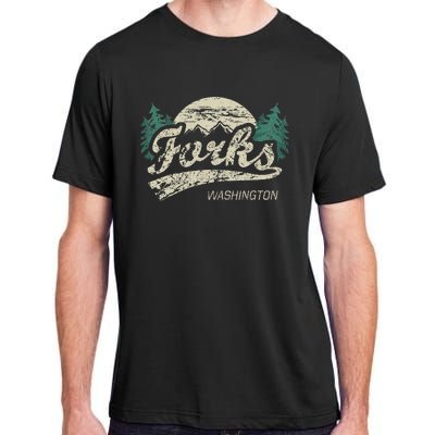 Forks Washington Vintage Adult ChromaSoft Performance T-Shirt