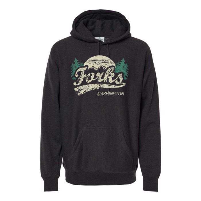 Forks Washington Vintage Premium Hoodie