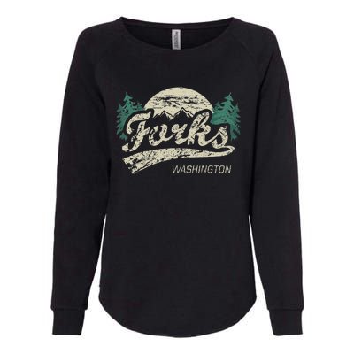 Forks Washington Vintage Womens California Wash Sweatshirt