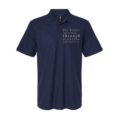 Farm Wife Vows Married To A Farmer Better Or Worse Softstyle Adult Sport Polo