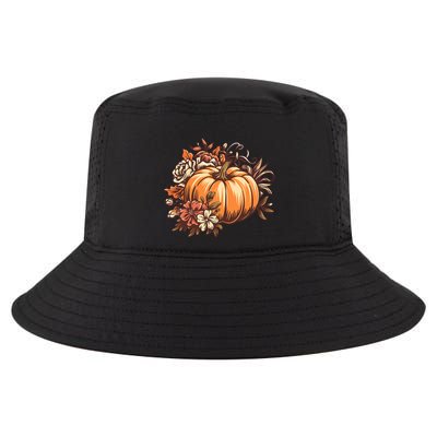 Fall Women Vintage Pumpkin Autumn Graphic Thanksgiving Cool Comfort Performance Bucket Hat