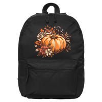 Fall Women Vintage Pumpkin Autumn Graphic Thanksgiving 16 in Basic Backpack