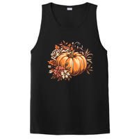 Fall Women Vintage Pumpkin Autumn Graphic Thanksgiving PosiCharge Competitor Tank