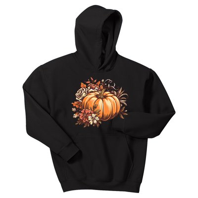 Fall Women Vintage Pumpkin Autumn Graphic Thanksgiving Kids Hoodie