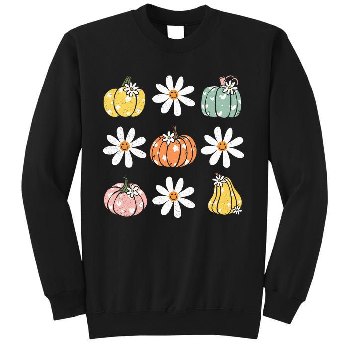 Fall Women Vintage Pumpkin Autumn Graphic Thanksgiving Sweatshirt