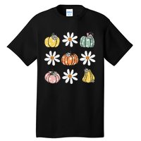 Fall Women Vintage Pumpkin Autumn Graphic Thanksgiving Tall T-Shirt