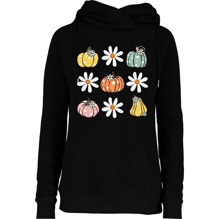 Fall Women Vintage Pumpkin Autumn Graphic Thanksgiving Womens Funnel Neck Pullover Hood