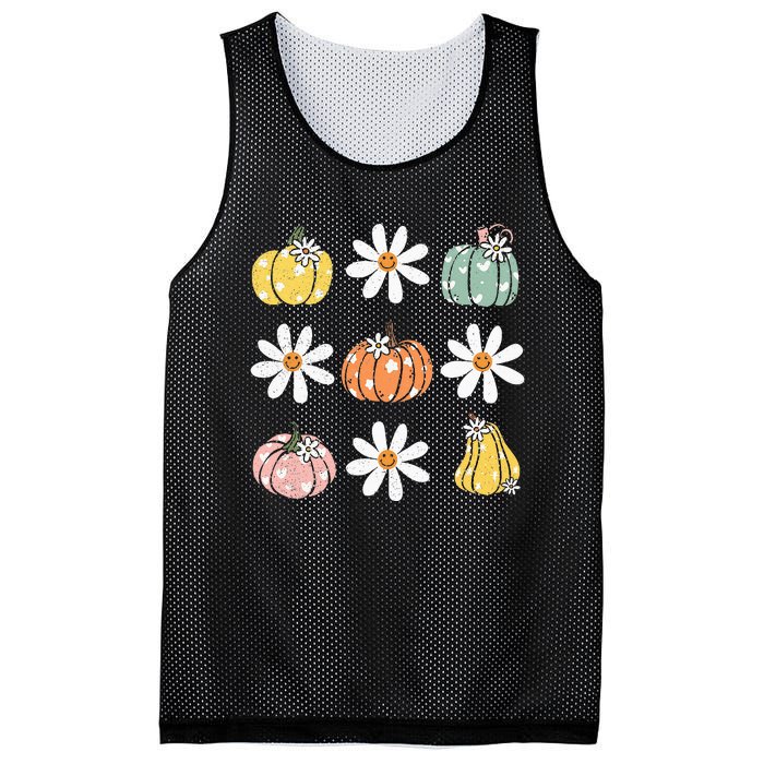 Fall Women Vintage Pumpkin Autumn Graphic Thanksgiving Mesh Reversible Basketball Jersey Tank