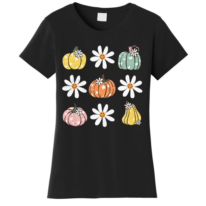 Fall Women Vintage Pumpkin Autumn Graphic Thanksgiving Women's T-Shirt