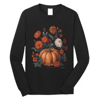 Fall Women Vintage Pumpkin Autumn Graphic Thanksgiving Long Sleeve Shirt