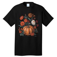 Fall Women Vintage Pumpkin Autumn Graphic Thanksgiving Tall T-Shirt