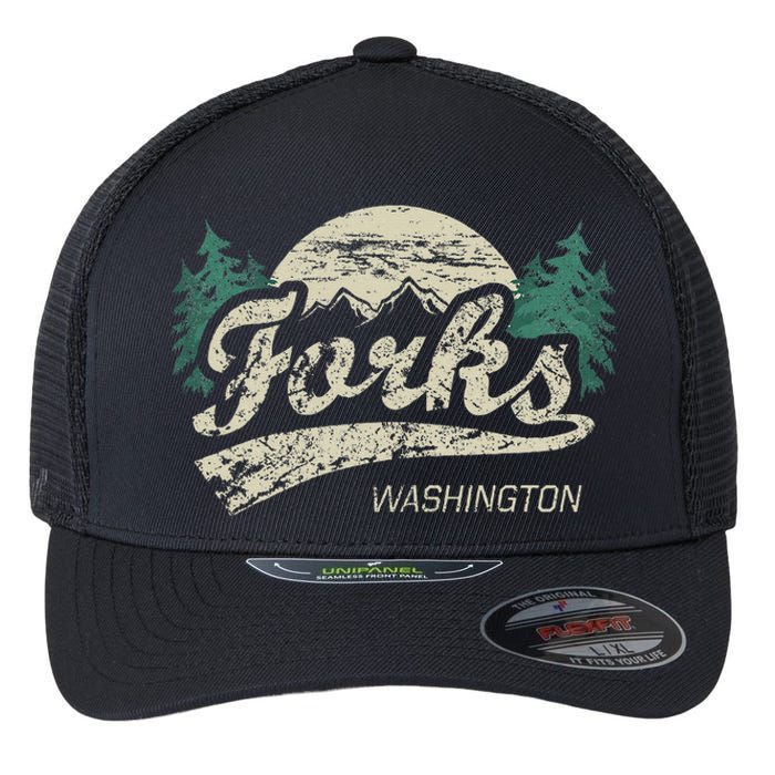 Forks Washington Vintage Flexfit Unipanel Trucker Cap