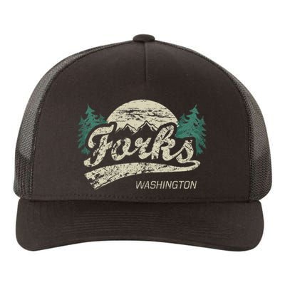 Forks Washington Vintage Yupoong Adult 5-Panel Trucker Hat