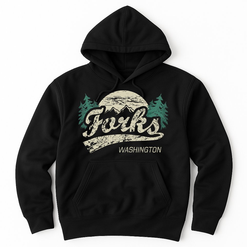 Forks Washington Vintage Hoodie