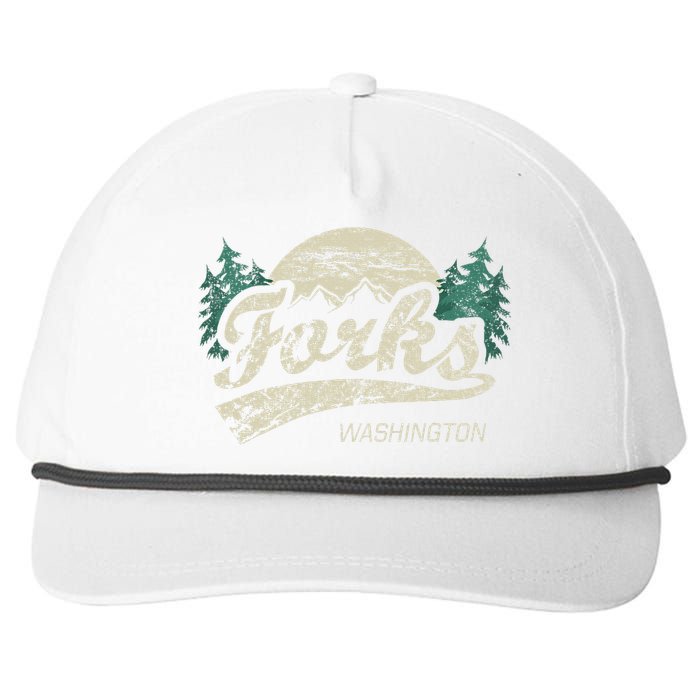 Forks Washington Vintage Snapback Five-Panel Rope Hat