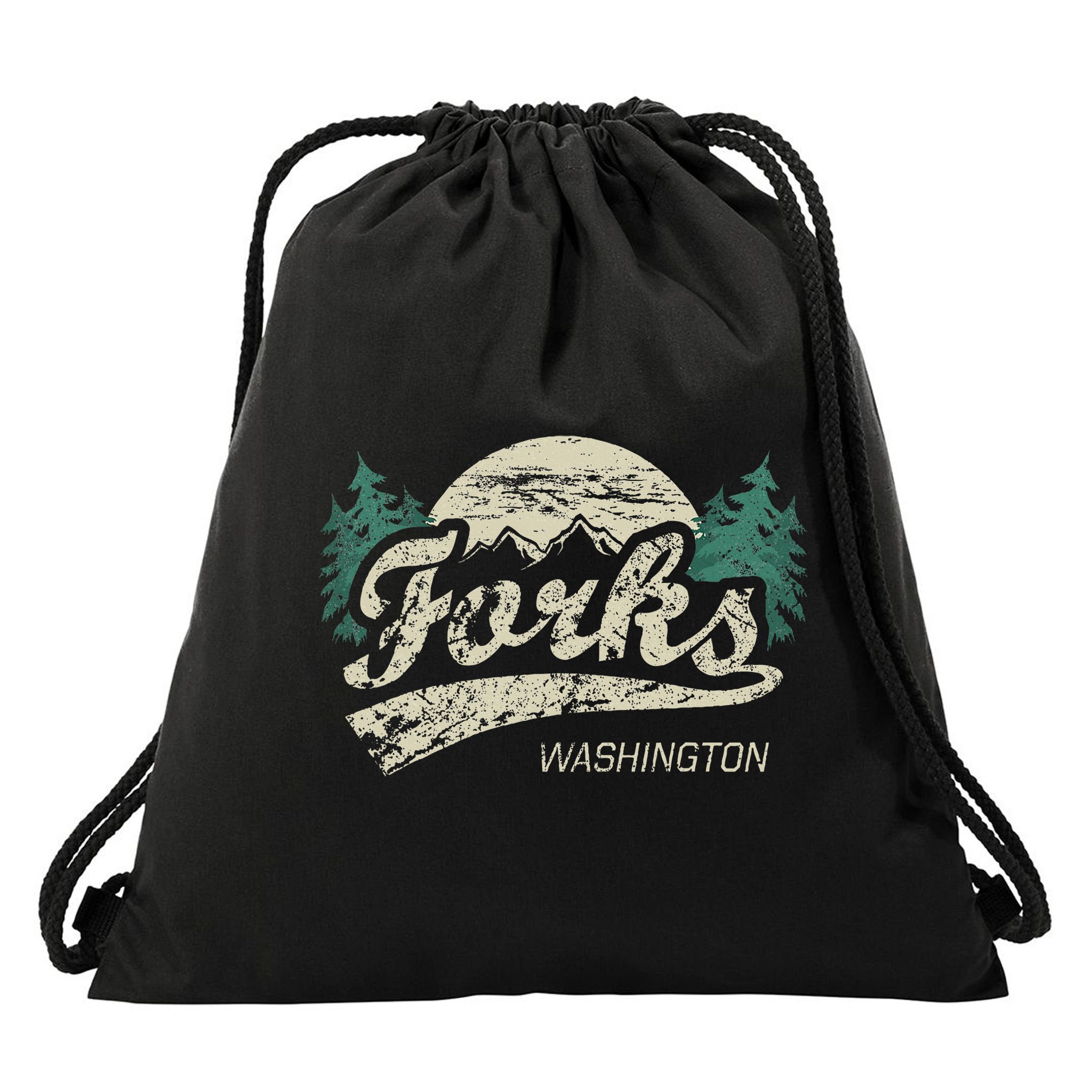 Forks Washington Vintage Drawstring Bag