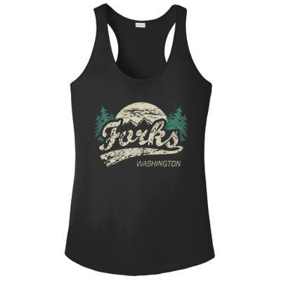 Forks Washington Vintage Ladies PosiCharge Competitor Racerback Tank