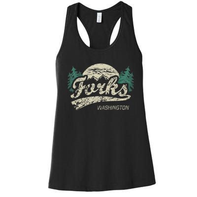 Forks Washington Vintage Women's Racerback Tank