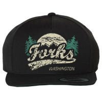 Forks Washington Vintage Wool Snapback Cap