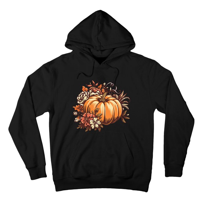 Fall Women Vintage Pumpkin Autumn Graphic Thanksgiving Hoodie