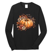 Fall Women Vintage Pumpkin Autumn Graphic Thanksgiving Long Sleeve Shirt