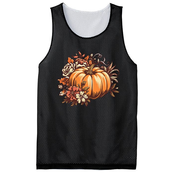 Fall Women Vintage Pumpkin Autumn Graphic Thanksgiving Mesh Reversible Basketball Jersey Tank