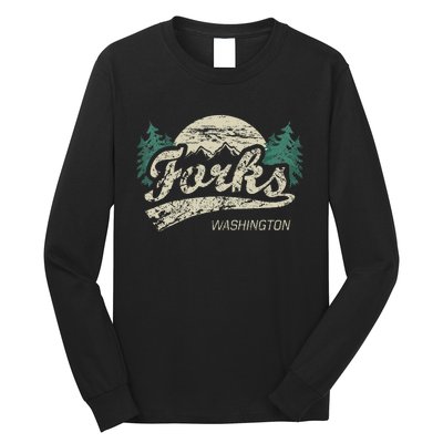 Forks Washington Vintage Long Sleeve Shirt