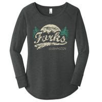 Forks Washington Vintage Women's Perfect Tri Tunic Long Sleeve Shirt