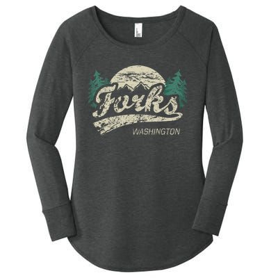 Forks Washington Vintage Women's Perfect Tri Tunic Long Sleeve Shirt