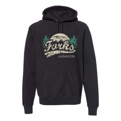 Forks Washington Vintage Premium Hoodie