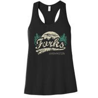 Forks Washington Vintage Women's Racerback Tank