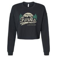 Forks Washington Vintage Cropped Pullover Crew