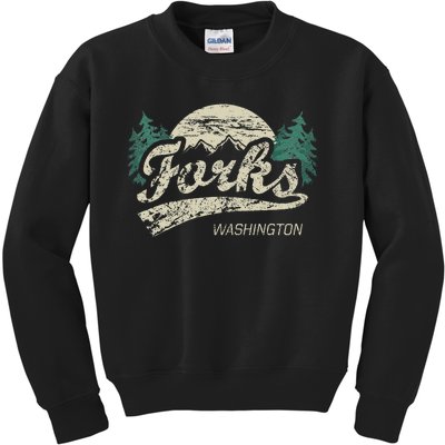 Forks Washington Vintage Kids Sweatshirt