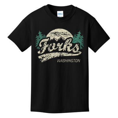 Forks Washington Vintage Kids T-Shirt