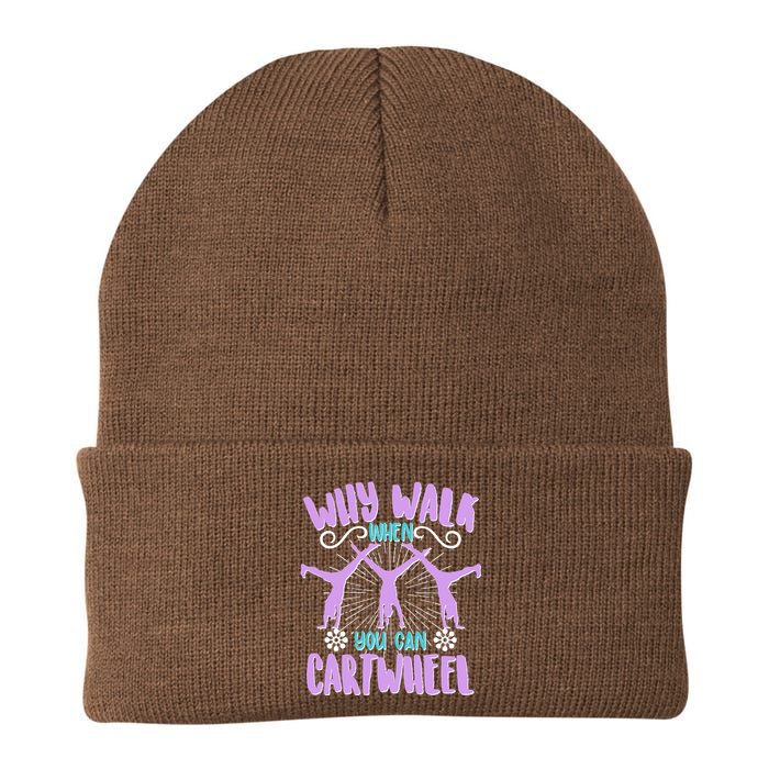 Funny Why Walk When You Can Cartwheel Knit Cap Winter Beanie