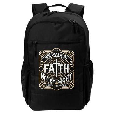 For We Walk Faith Not By Sight Christian Bible Verse Backpack