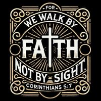 For We Walk Faith Not By Sight Christian Bible Verse Backpack