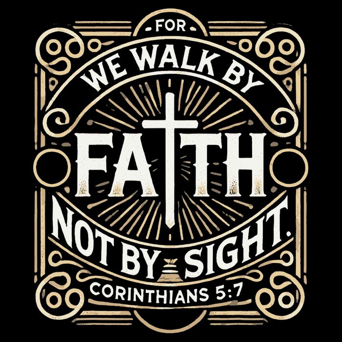 For We Walk Faith Not By Sight Christian Bible Verse Backpack